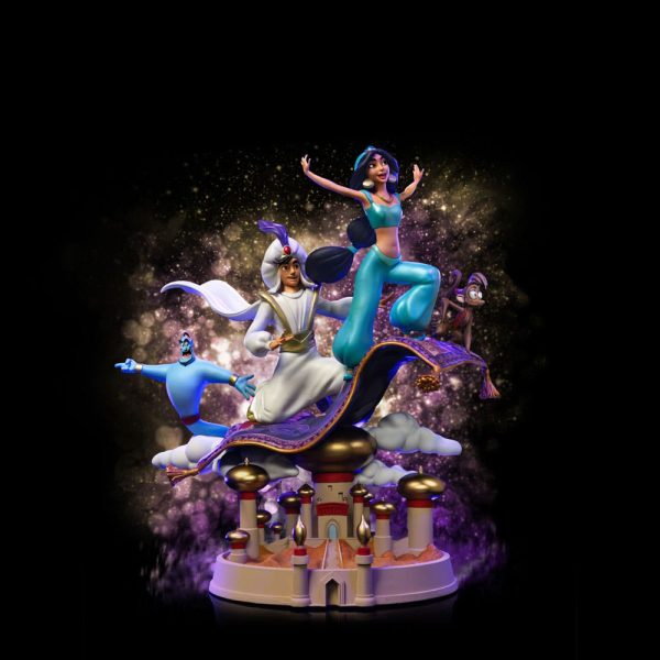 Lo mejor y más barato Iron Studios Disney Estatua 1 10 Deluxe Art Scale Aladdin and Yasmine 30 cm Oferta