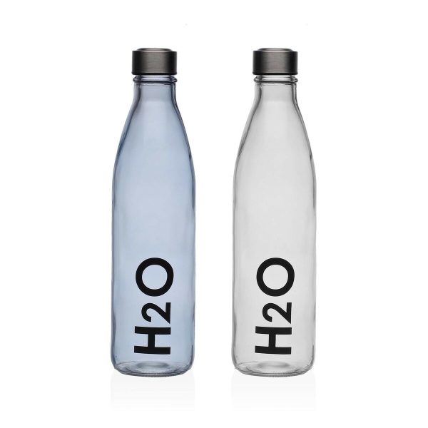 Consigue lo último Botella de Agua Versa Azul Vidrio Aluminio 1 L 8 x 31 x 8 cm Con descuento - Imagen 2