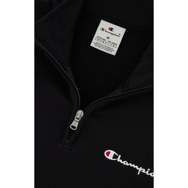 Fugando de tu Sudadera de Entrenamiento para Adultos Champion HALF ZIP SWEATSHIRT 220263 NBK Negro En oferta - Imagen 4