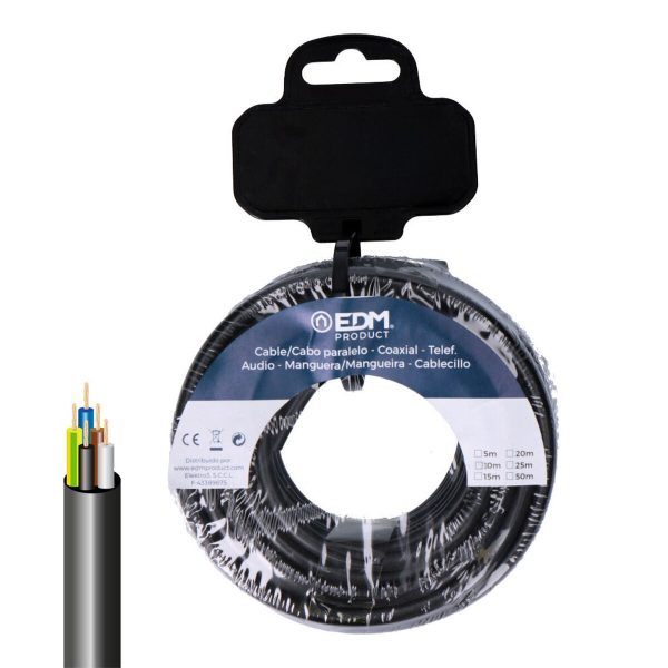 Consigue un descuento real Cable Eléctrico Manguera EDM 28379 vv-k06 Negro 5 m Rebajas