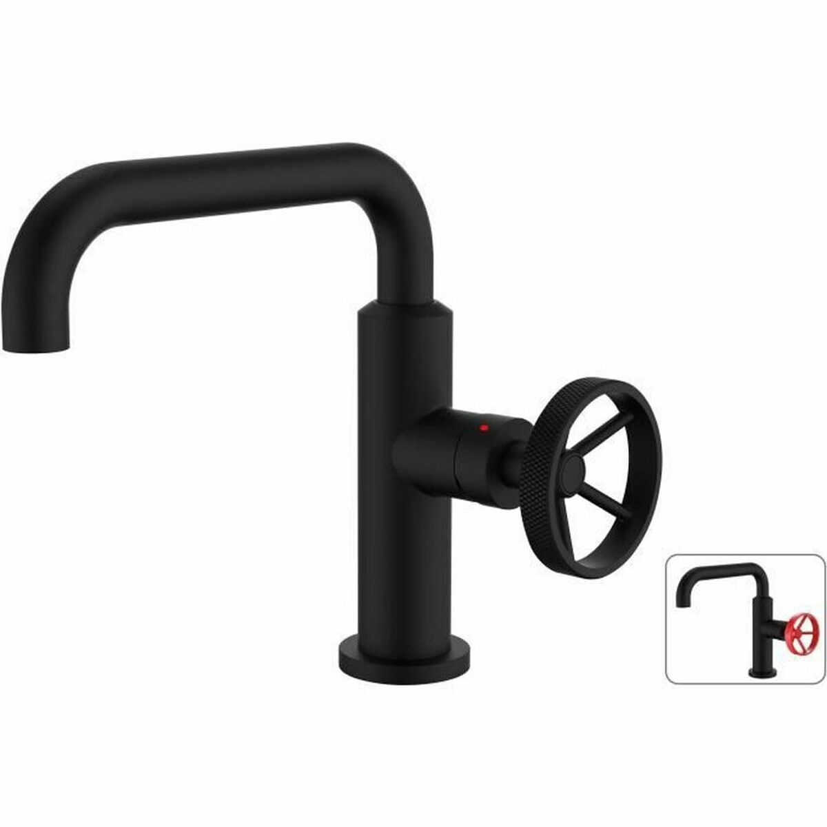 Compra sin preocupaciones Grifo Monomando Rousseau Metal industrial Negro mate Venta en línea