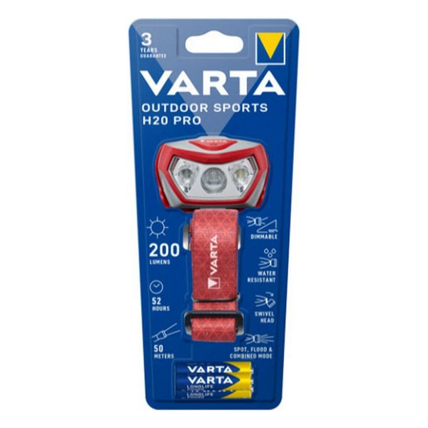 Lo mejor Linterna LED para la Cabeza Varta Outdoor Sports H20 Pro 200 Lm Moda - Imagen 2