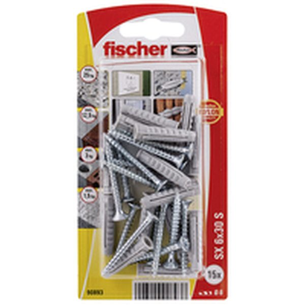 El mejor lugar para comprar artículos deportivos oficiales Tacos y tornillos Fischer Tacos y tornillos 15 Unidades (6 x 30 mm) Barato