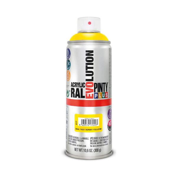 Haz tu pedido oficial de Pintura en spray Pintyplus Evolution RAL 1021 400 ml Sunny Yellow Venta en línea