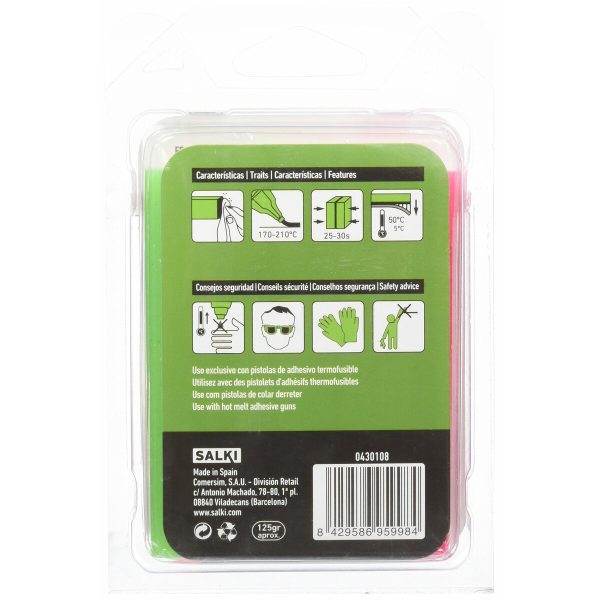 Consigue lo más nuevo Barras de cola termofusible Salki 430108 Multicolor Decoración Flúor Ø 12 x 95 mm 125 g (12 Unidades) Descuento - Imagen 3